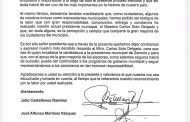 Apoyo Unánime de Ex Presidentes Municipales a Carlos Soto en carta enviada a Marko Cortés