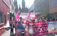 Alrededor de 400 personas participaron en “Marcha por la Democracia” en Zamora