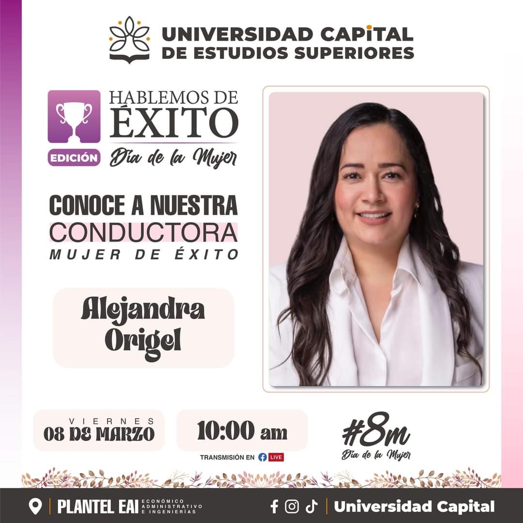 *Alejandra Origel invita a presenciar panel por el día de la mujer.*