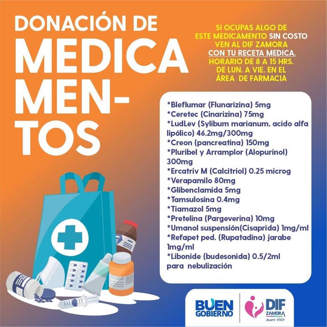 DIF Zamora pone en marcha iniciativa para proveer medicamentos gratuitos considerados caros 