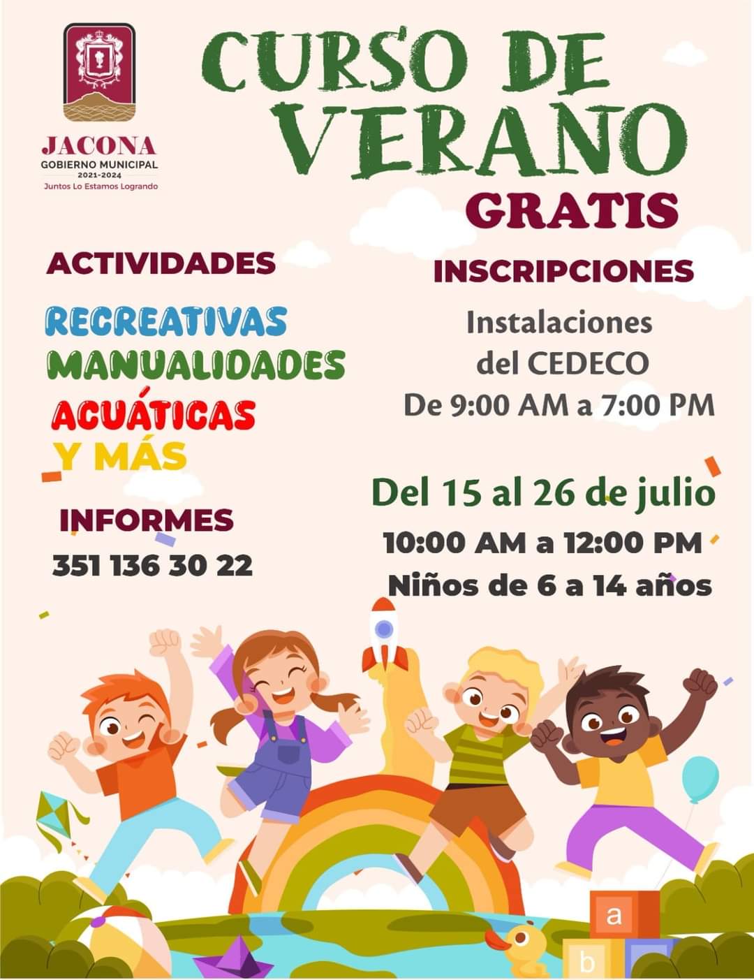 Ponen en marcha Curso de Verano 2024 en CEDECO San Pablo