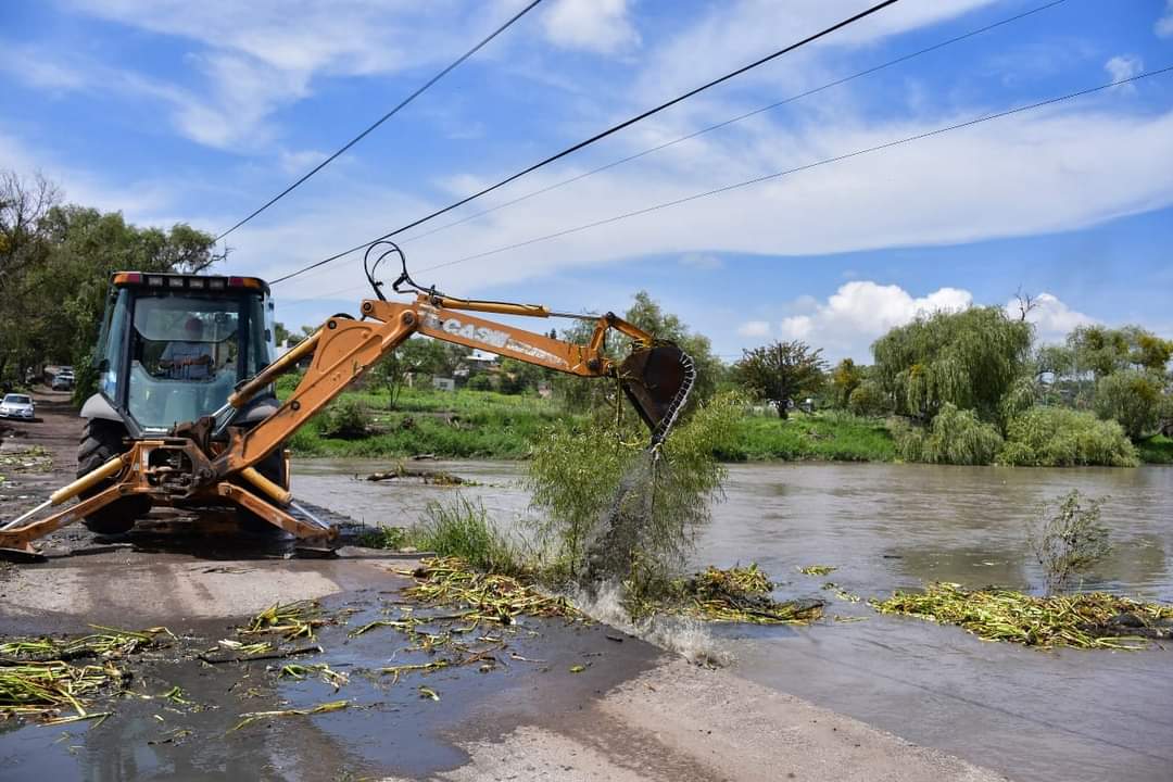 REALIZAN LABORES PARA LIMPIAR DE LIRIO UN TRAMO DEL RÍO LERMA