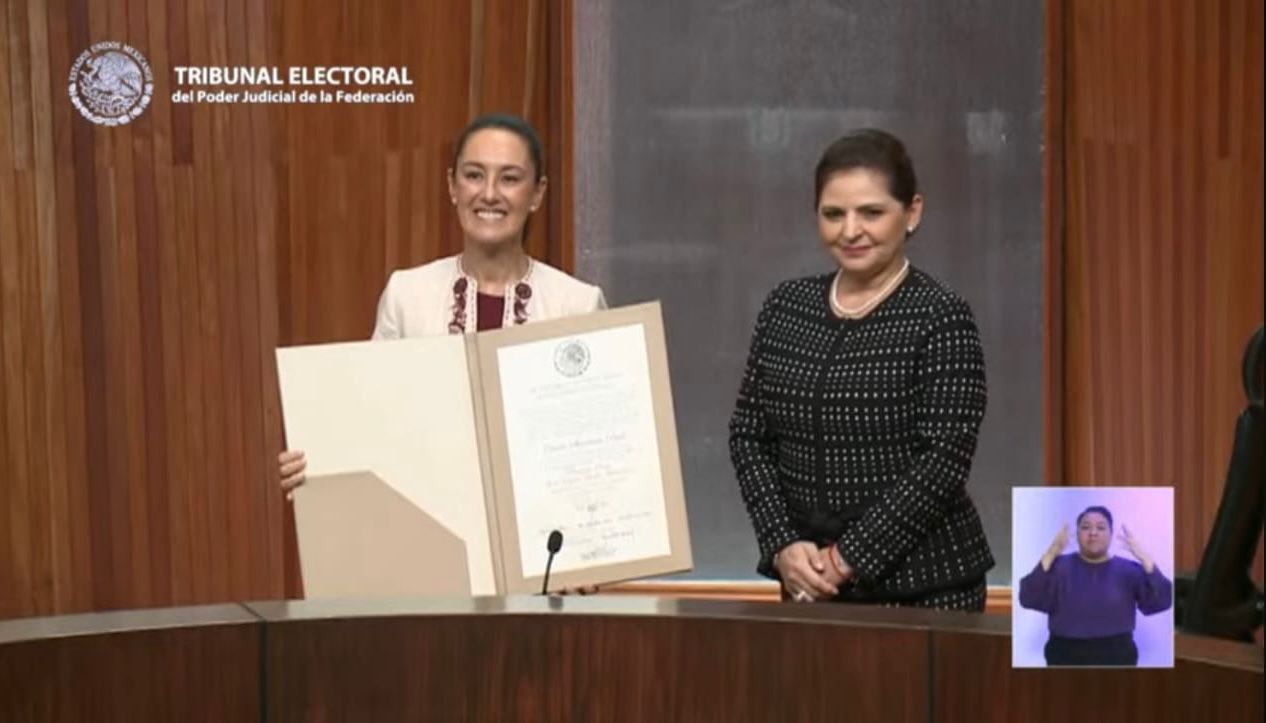 CLAUDIA SHEINBAUM RECIBE CONSTANCIA COMO PRESIDENTA ELECTA DE MÉXICO POR PARTE DEL TRIBUNAL ELECTORAL