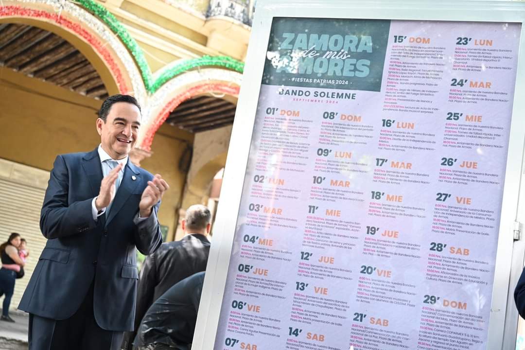 Dan inicio las Fiestas Patrias “Zamora de Mis Amores 2024” encabezadas por Carlos Soto 