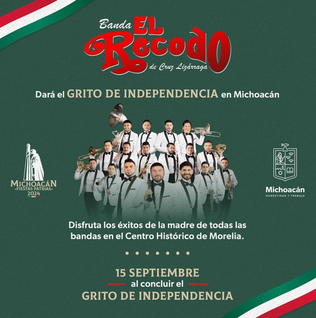 Todo listo para vivir el Grito de Independencia junto a la Banda El Recodo