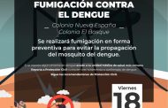 Realizan acciones de fumigación para combatir el dengue en Jacona