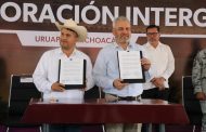 Bedolla y Manzo firman convenio para fortalecer la seguridad en Uruapan