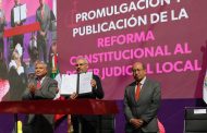 Michoacán a la vanguardia; primer estado en promulgar reforma judicial: Bedolla