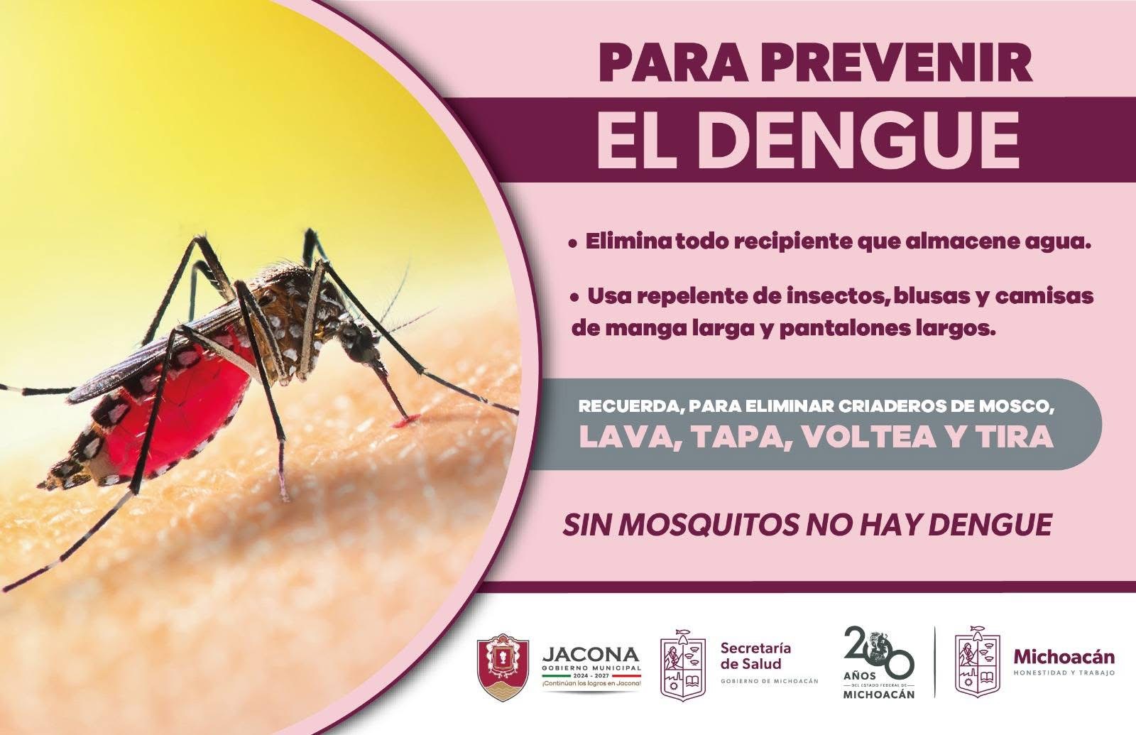 En Jacona invitan a la población a unir fuerzas contra el dengue