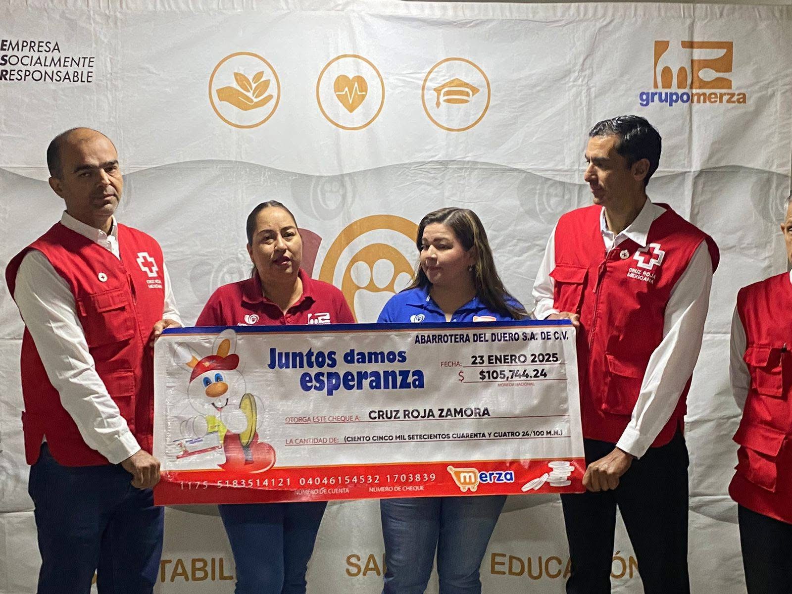 Destinan más de 100 mil pesos a la Cruz Roja en campaña de redondeo