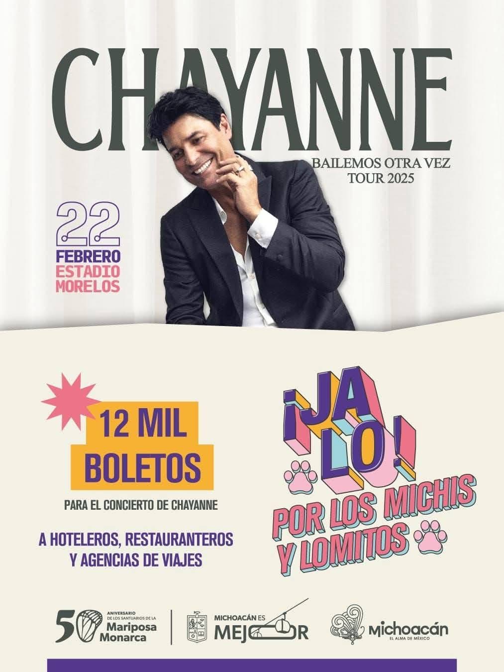 ¡Jálate por tus boletos para Chayanne! Aún hay en hoteles y restaurantes